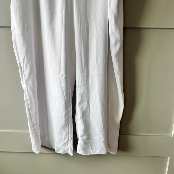Abercrombie & Fitch Wide Leg Pants Women XL Regular White Pull On Crepe Pockets - Picture 4 of 14